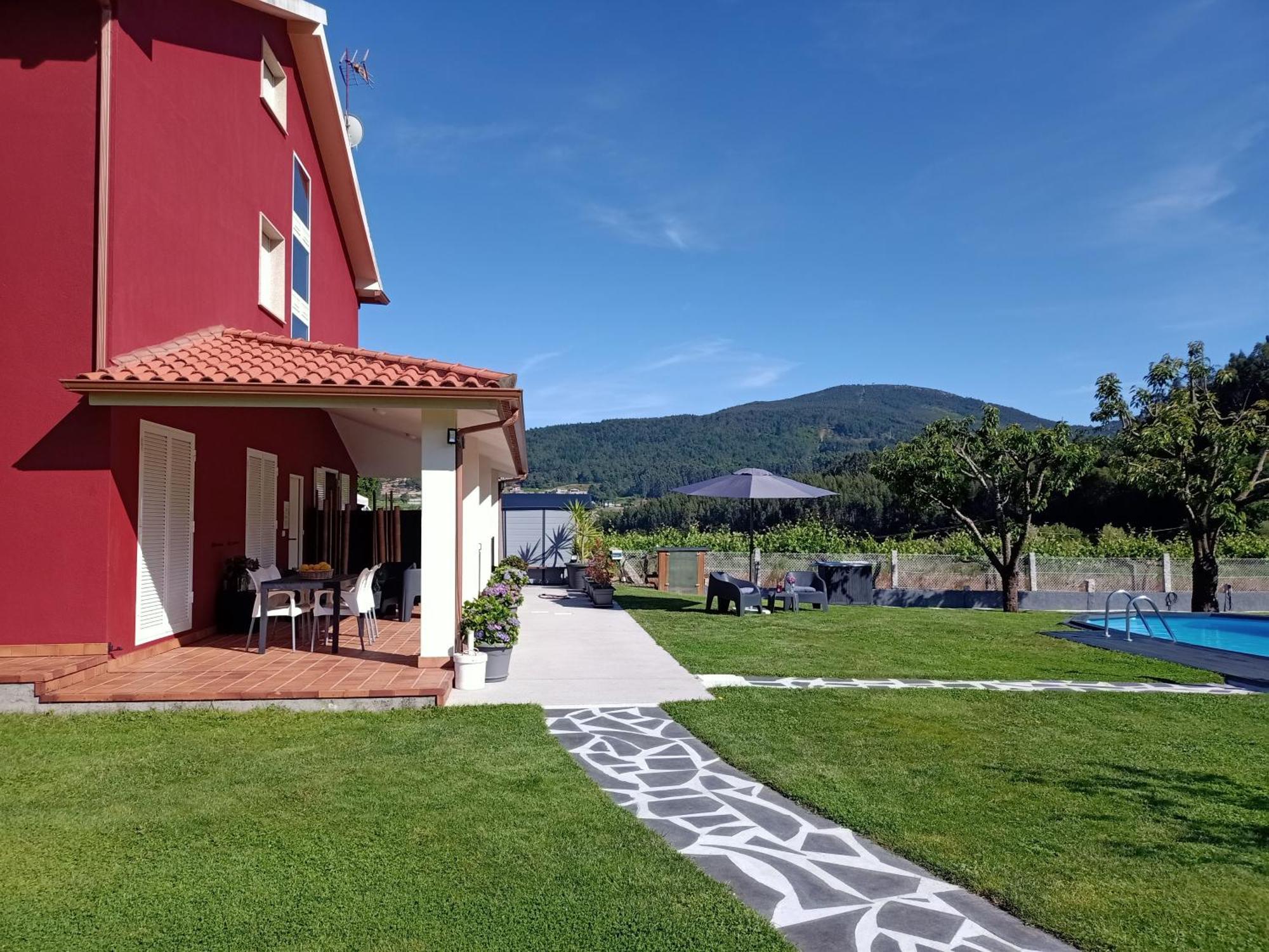 Apartamento En Bloque Vivienda Con Piscina Y Barbacoa A 15 Min De La Playa Meis Eksteriør billede